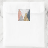 Spitzenwerte II Quadratischer Aufkleber (Tasche)