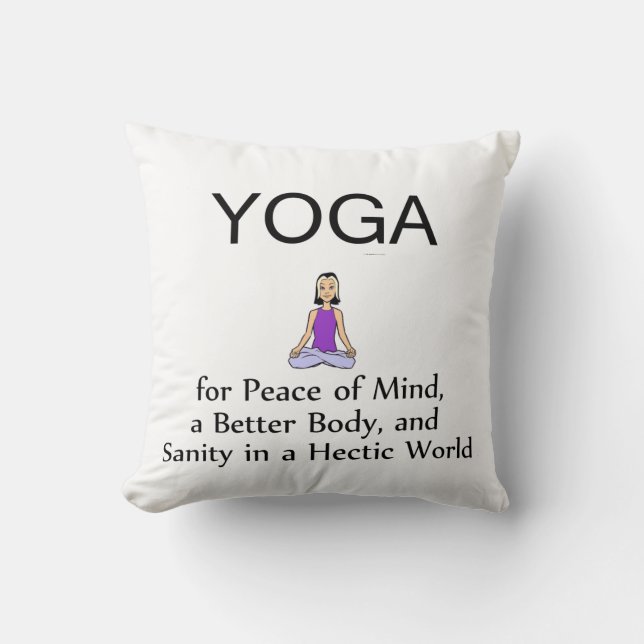 SPITZENyoga-Slogan Kissen (Vorderseite)