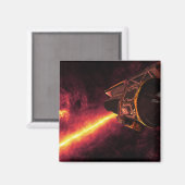 Spitzer gegen den Infrarothimmel gesehen Magnet (Vorderseite/Rückseite)