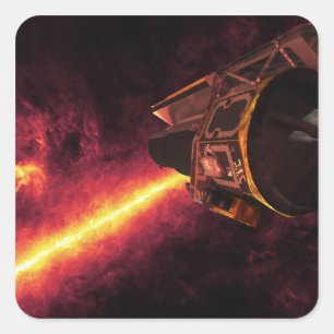 Spitzer gegen den Infrarothimmel gesehen Quadratischer Aufkleber