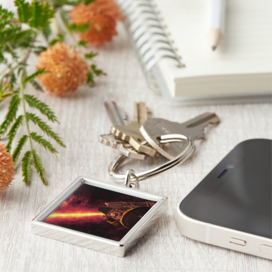 Spitzer gegen den Infrarothimmel gesehen Schlüsselanhänger (Seite)