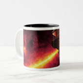 Spitzer gegen den Infrarothimmel gesehen Zweifarbige Tasse (Vorderseite Links)