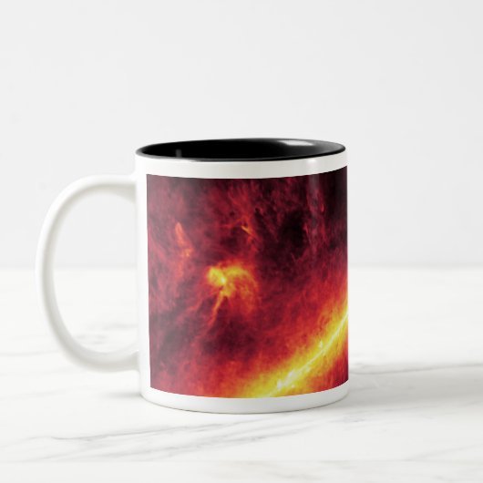 Spitzer gegen Infrarotstrahler gesehen 2 Zweifarbige Tasse (Links)