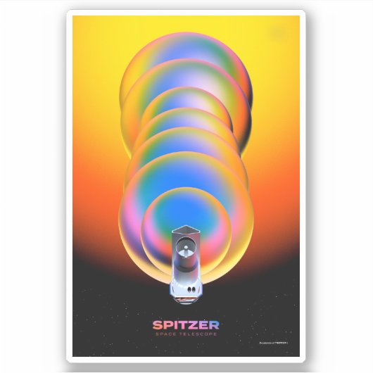 Spitzer Space Telescope Poster. Aufkleber (Vorderseite)