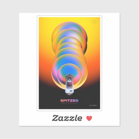 Spitzer Space Telescope Poster. Aufkleber (Blatt)