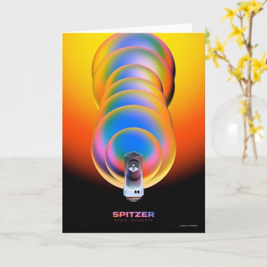 Spitzer Space Telescope Poster. Karte (Gelbe Blume)