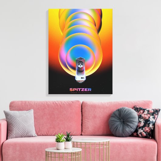 Spitzer Space Telescope Poster. Leinwanddruck (Insitu (Wohnzimmer))