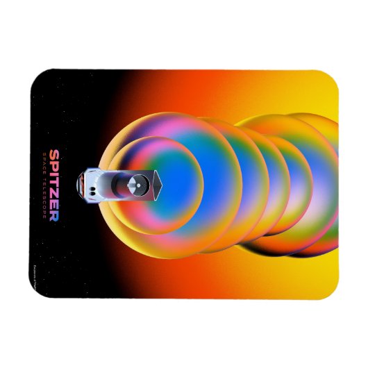 Spitzer Space Telescope Poster. Magnet (Horizontal)