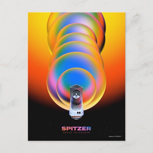 Spitzer Space Telescope Poster. Postkarte (Vorderseite)
