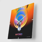 Spitzer Space Telescope Poster. Quadratische Wanduhr (Winkel)