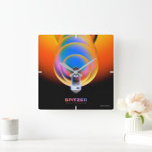 Spitzer Space Telescope Poster. Quadratische Wanduhr (Zuhause)