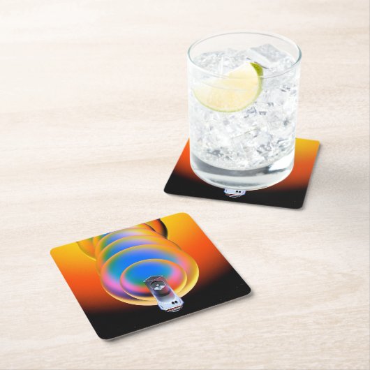 Spitzer Space Telescope Poster. Rechteckiger Pappuntersetzer (Vor Ort)