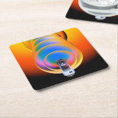 Spitzer Space Telescope Poster. Rechteckiger Pappuntersetzer (angewinkelt)