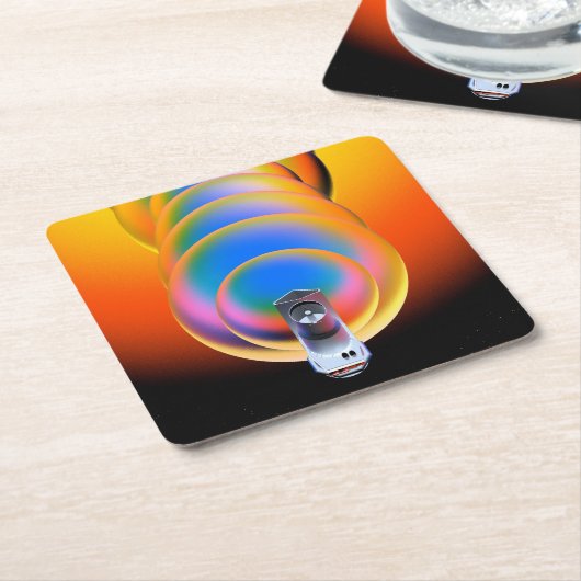 Spitzer Space Telescope Poster. Rechteckiger Pappuntersetzer (angewinkelt)