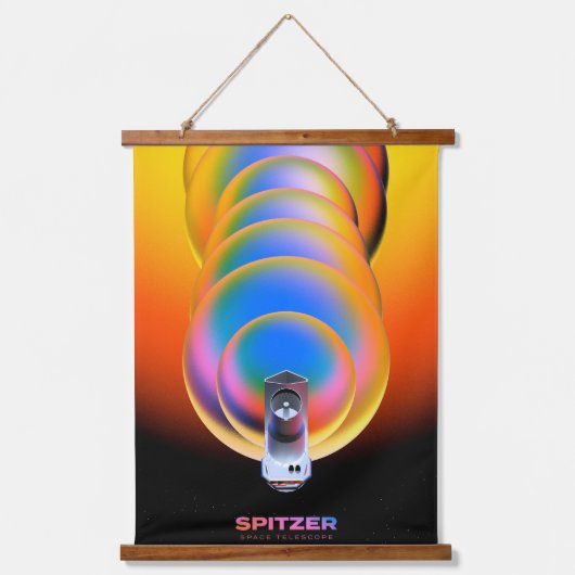 Spitzer Space Telescope Poster. Wandteppich Mit Holzrahmen (Vorderseite)
