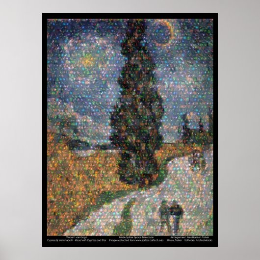Spitzer Space Telescope / van Gogh Poster (Vorne)