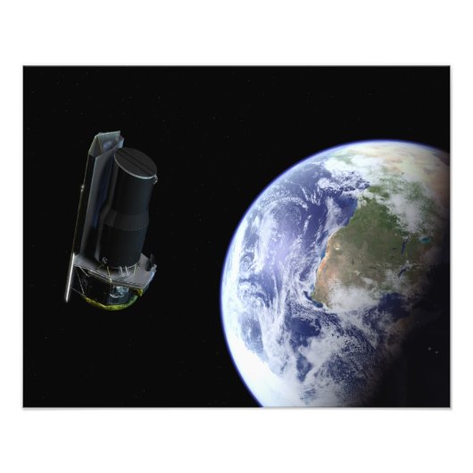 Spitzer startet kurz nach dem Start die Erde Fotodruck (Vorne)