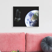 Spitzer startet kurz nach dem Start die Erde Leinwanddruck (Insitu (Wohnzimmer))