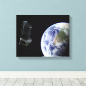 Spitzer startet kurz nach dem Start die Erde Leinwanddruck (Insitu (Holzboden))