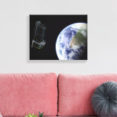 Spitzer startet kurz nach dem Start die Erde Leinwanddruck (Insitu (Wohnzimmer))
