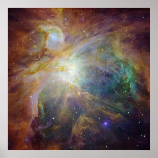 Spitzer und Hubble erstellen farbenfrohe Meisterwe Poster (Vorne)