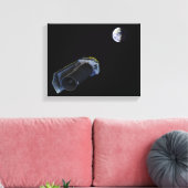 Spitzer zeigt seine Hochverstärkantenne Leinwanddruck (Insitu (Wohnzimmer))