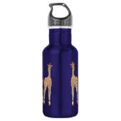 Spitzezehegiraffe Edelstahlflasche (Rückseite)