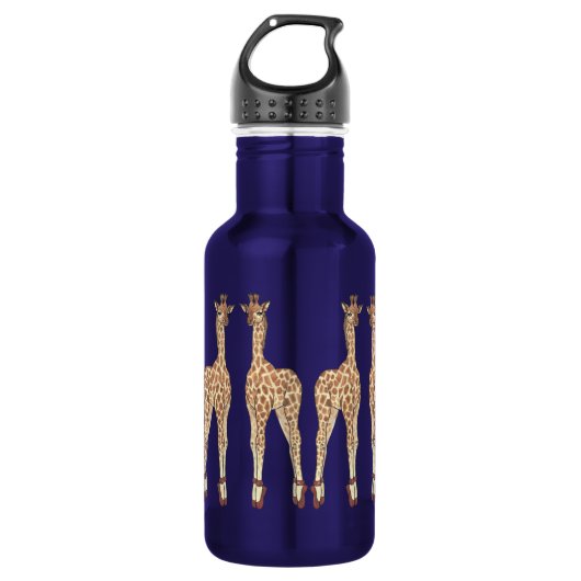 Spitzezehegiraffe Edelstahlflasche (Vorderseite)