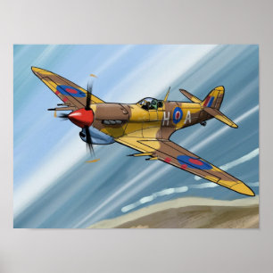 Spitzfeuer über Malta Poster