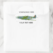 Spitzfeuerklammer Runder Aufkleber (Tasche)