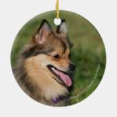 Spitzheadshot-Keuchen Keramik Ornament (Hinten)