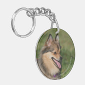 Spitzheadshot-Keuchen Schlüsselanhänger (Vorderseite links)