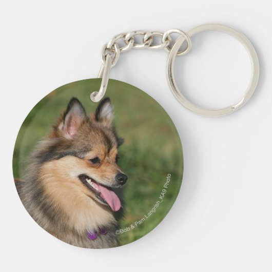 Spitzheadshot-Keuchen Schlüsselanhänger (Rückseite)