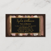 Spitzige Latte-Pinselstriche Visitenkarte (Rückseite)