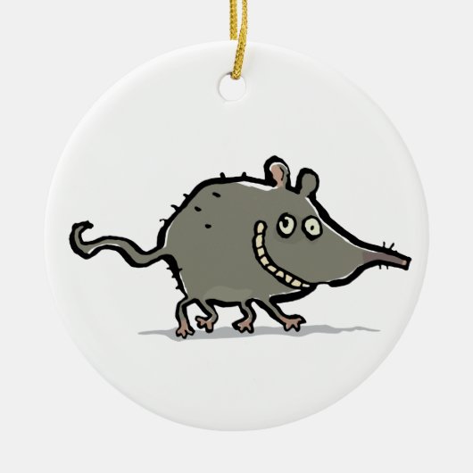 Spitzmaus Keramik Ornament (Vorne)