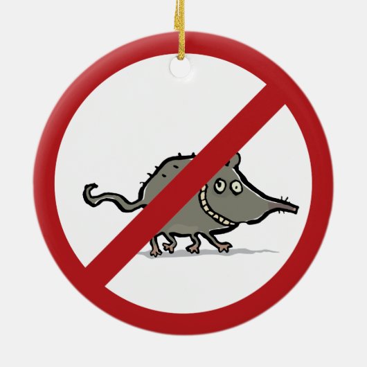 Spitzmaus Keramik Ornament (Hinten)