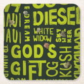 Spitznamen Rechteckiger Pappuntersetzer (Vorderseite)