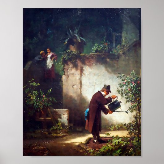 Spitzweg Carl - Der Gartenfreund - Deutsche Maler Poster (Vorne)
