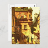 Spitzweg - Kunst und Wissenschaft Postkarte (Vorne/Hinten)