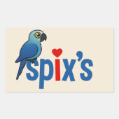 Spix-Liebe Rechteckiger Aufkleber (Vorderseite)
