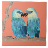 Spix's Macaws auf einer Keramik - (O) Fliese (Vorderseite)