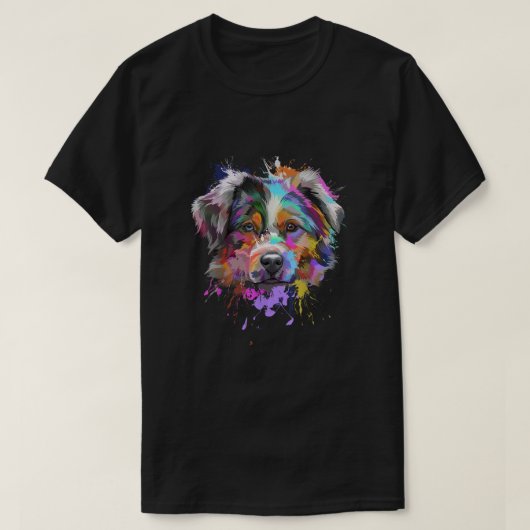 Splash Art Australian Shepherd T-Shirt (Design vorne)