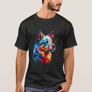 Splash Art Australischer Tüderhund T-Shirt