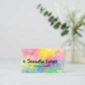Splash Art Business Card Visitenkarte (Stehend Vorderseite)