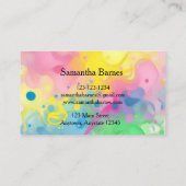 Splash Art Business Card Visitenkarte (Rückseite)
