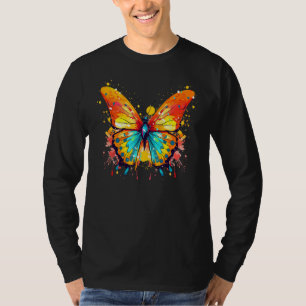 Splash Art Butterfliegen Lover Colorful Butterfly T-Shirt