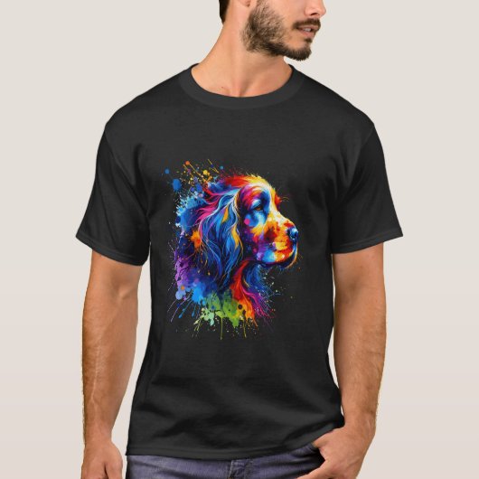 Splash Art English Setter T-Shirt (Vorderseite)