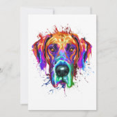 Splash Art Great Dane Puppy Lover Geschenke Ankündigung (Vorderseite)