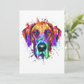 Splash Art Great Dane Puppy Lover Geschenke Ankündigung (Stehend Vorderseite)