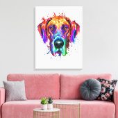 Splash Art Great Dane Puppy Lover Geschenke Leinwanddruck (Insitu (Wohnzimmer))
